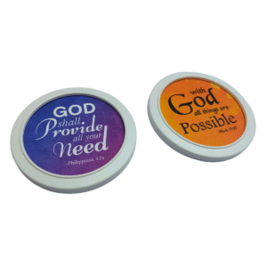 Fridge Magnet with Christian Theme, 10cm round shape, Set of 2 Nos (Code CFM-600)