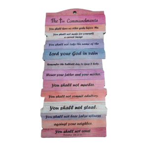 Wall Hanging board, The Ten Commandments (Code WB-100)