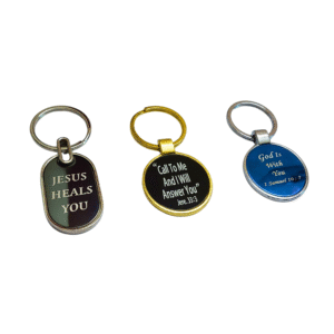 Key Chain, Single ring key chains with Bible themes, Set of 3 Nos (Code CK-70)